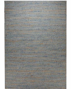 Summer Handwebteppich Wolle meliert blau natur 160x230 cm
