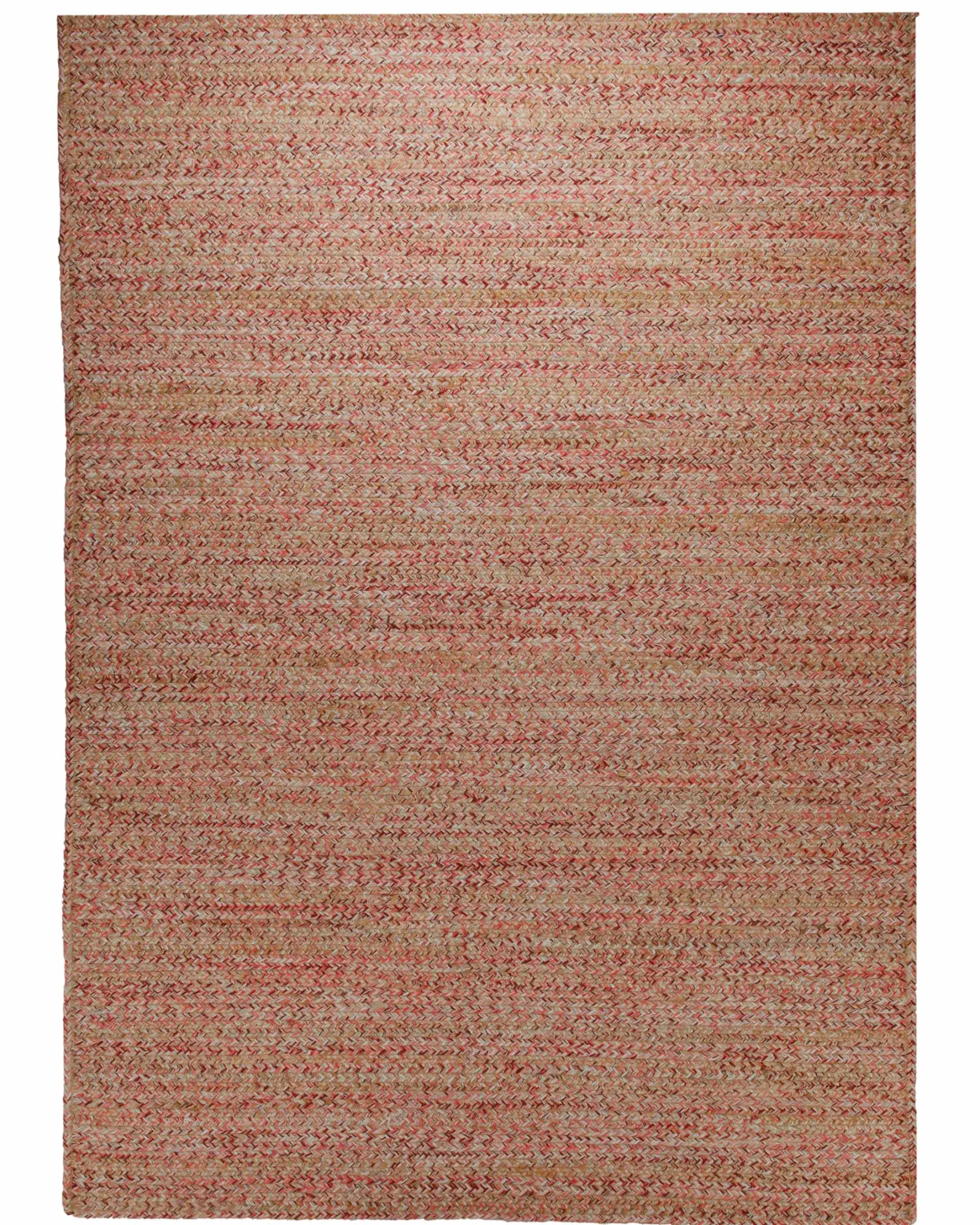 Summer Handwebteppich Wolle meliert rosé natur 160x230 cm