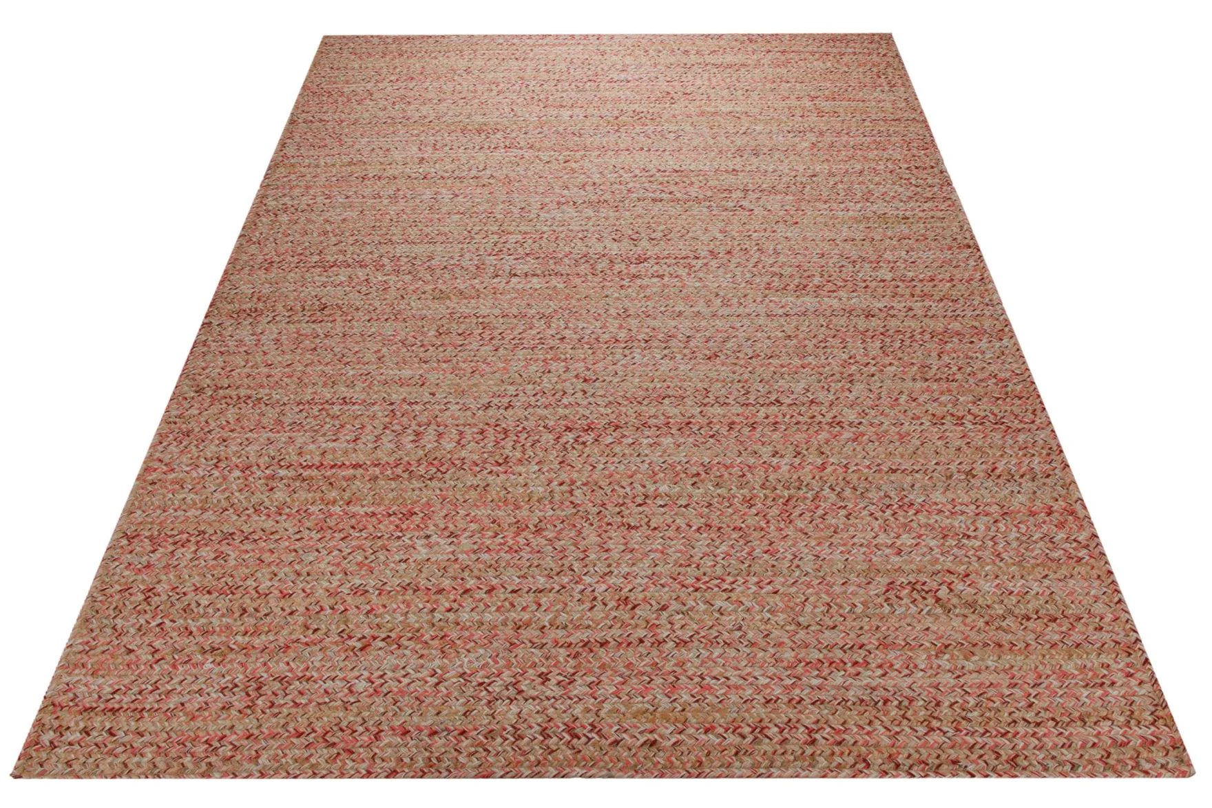 Summer Handwebteppich Wolle meliert rosé natur 160x230 cm