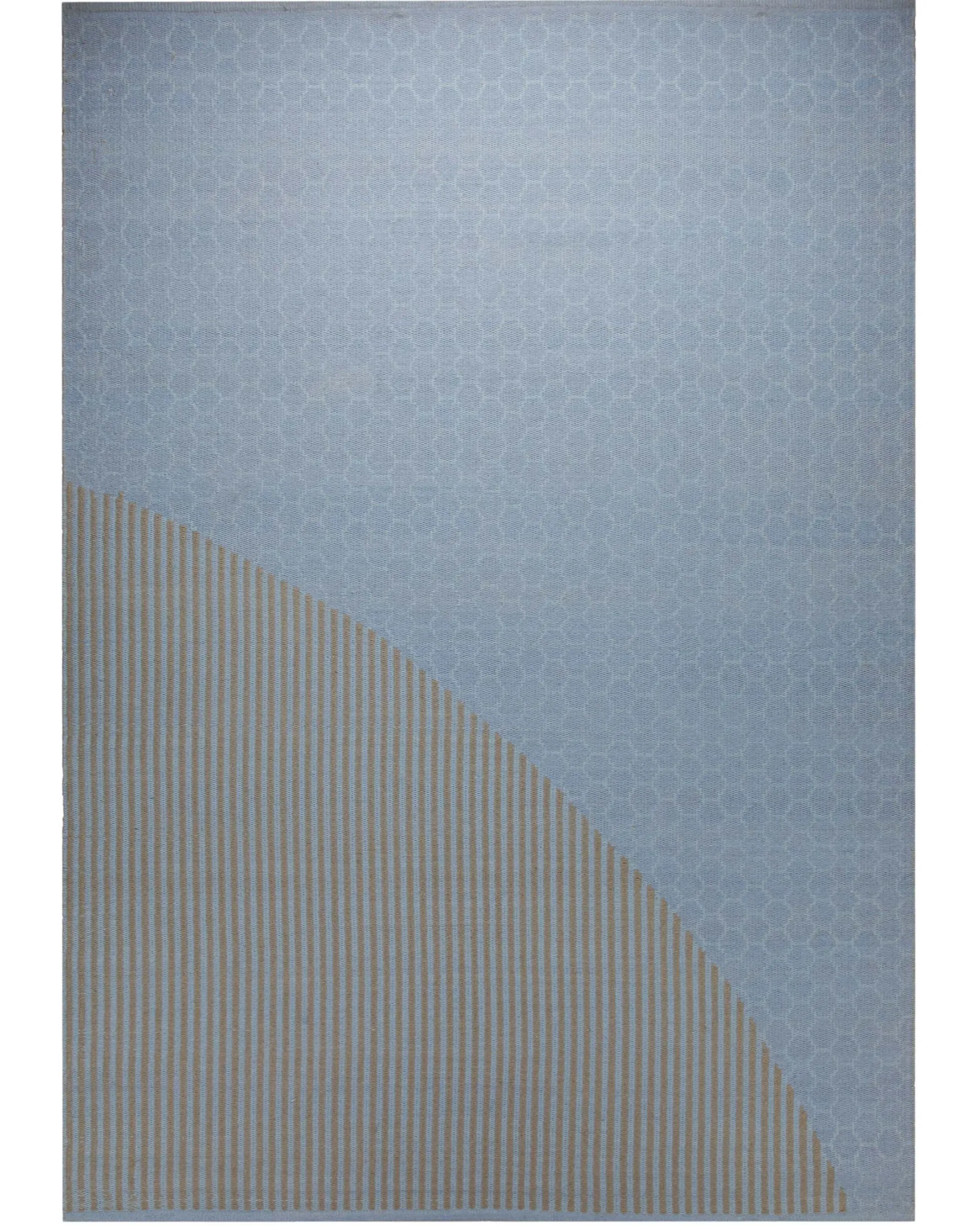 Summer Jacquard Print Teppich Baumwolle Nadelstreifen hellblau 160x230 cm