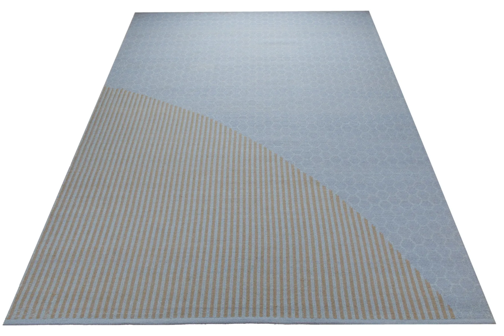 Summer Jacquard Print Teppich Baumwolle Nadelstreifen hellblau 160x230 cm