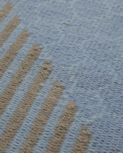 Summer Jacquard Print Teppich Baumwolle Nadelstreifen hellblau 160x230 cm