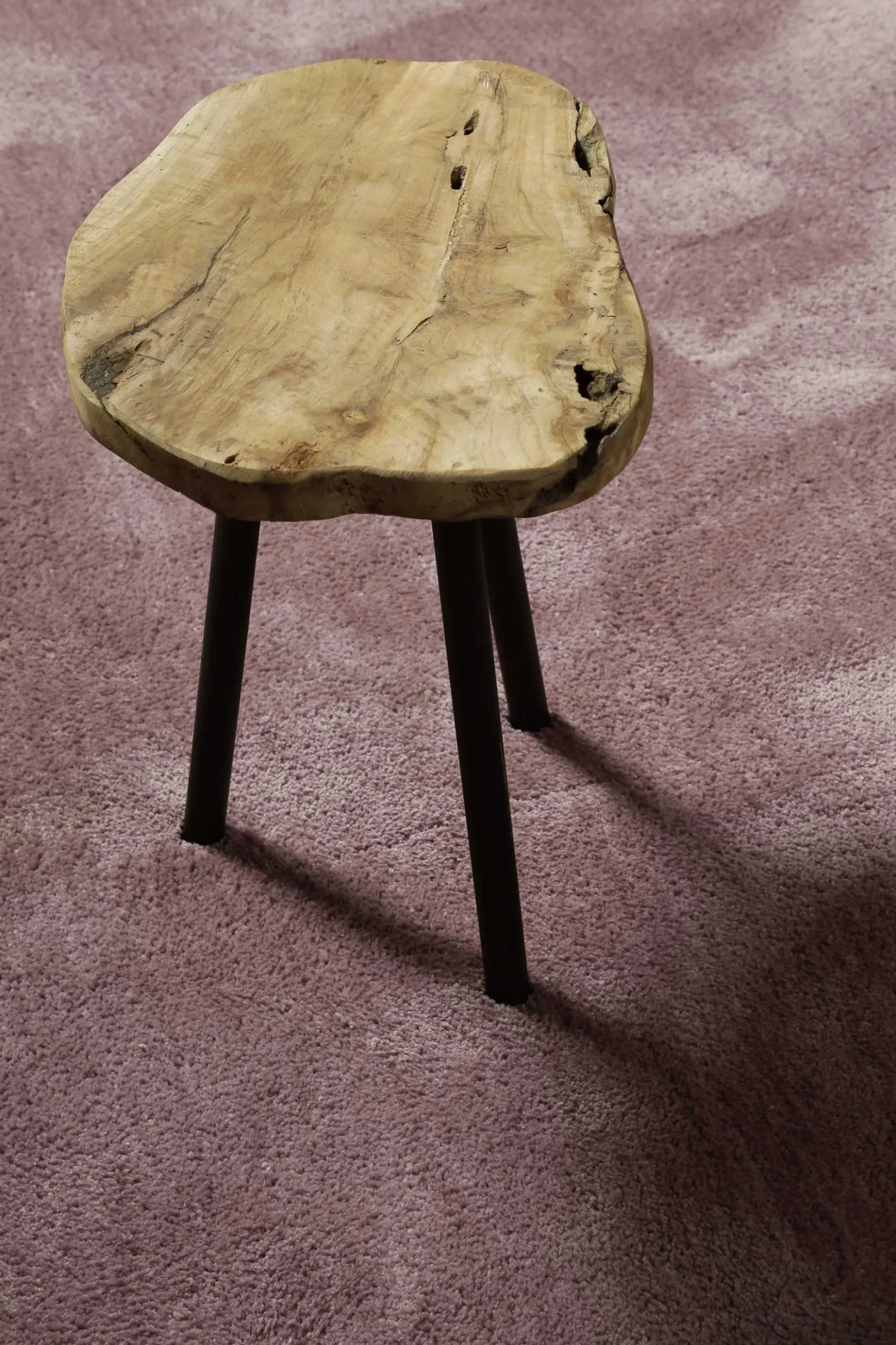 Teppich Altrosa Flieder Hochflor "Pisa " Homie Living