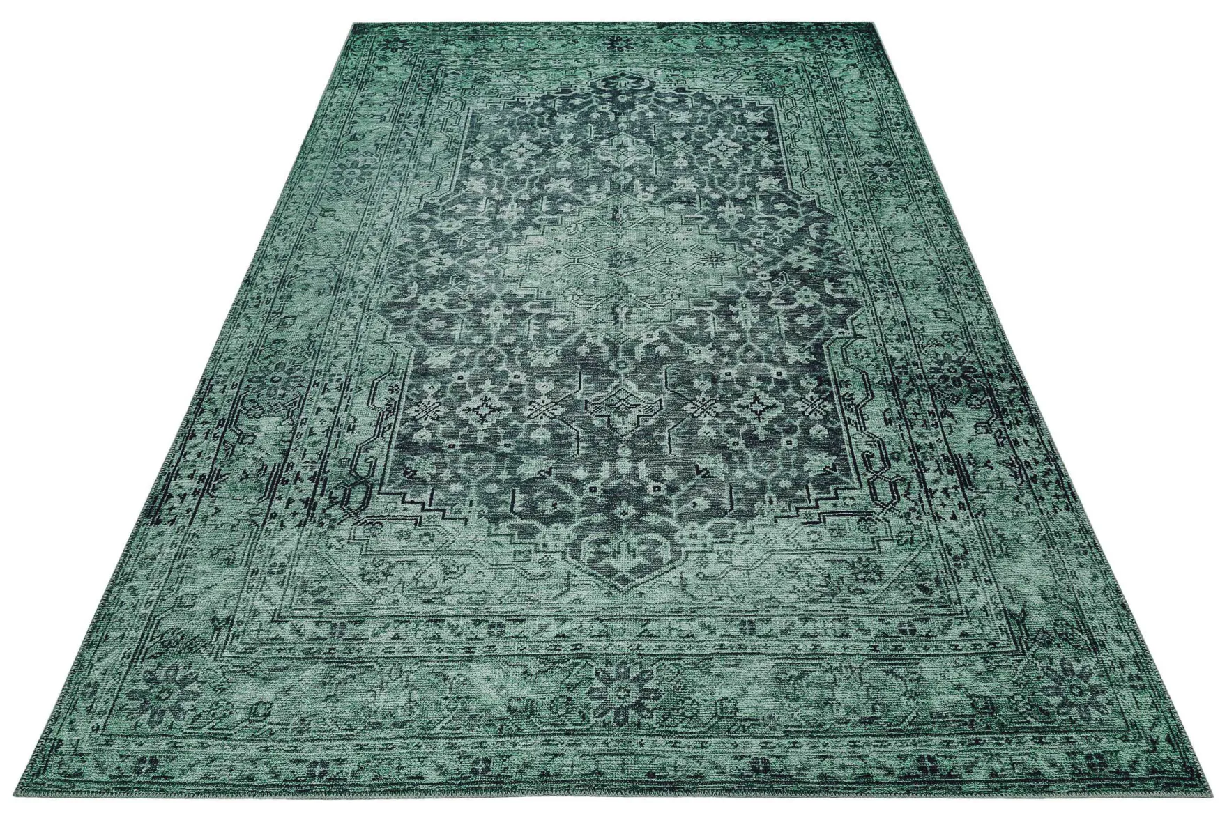 Teppich Anthrazit Grün Vintage "2nd Avenue" WECONhome