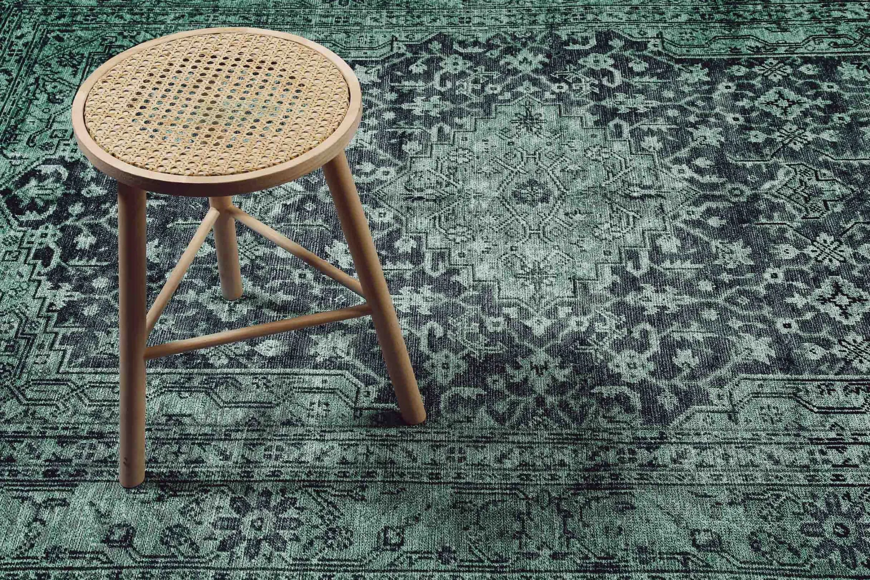 Teppich Anthrazit Grün Vintage "2nd Avenue" WECONhome