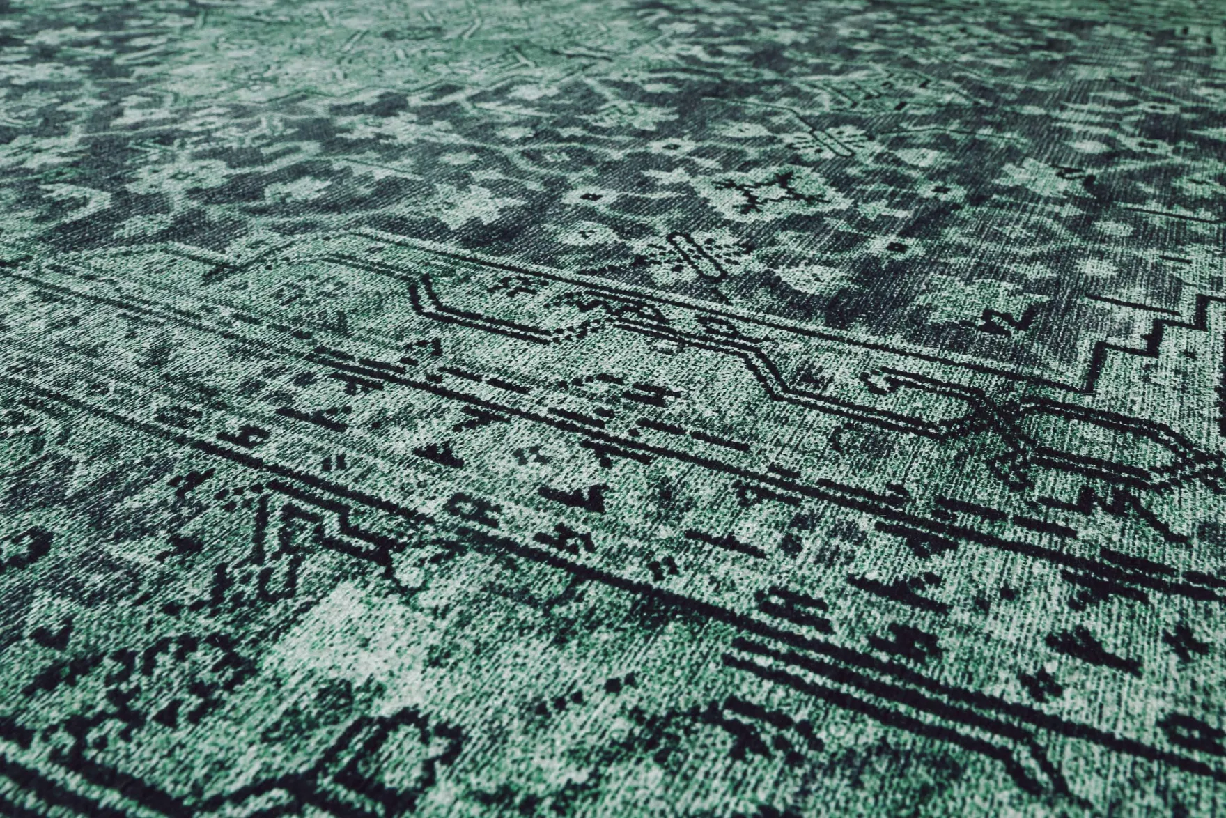 Teppich Anthrazit Grün Vintage "2nd Avenue" WECONhome