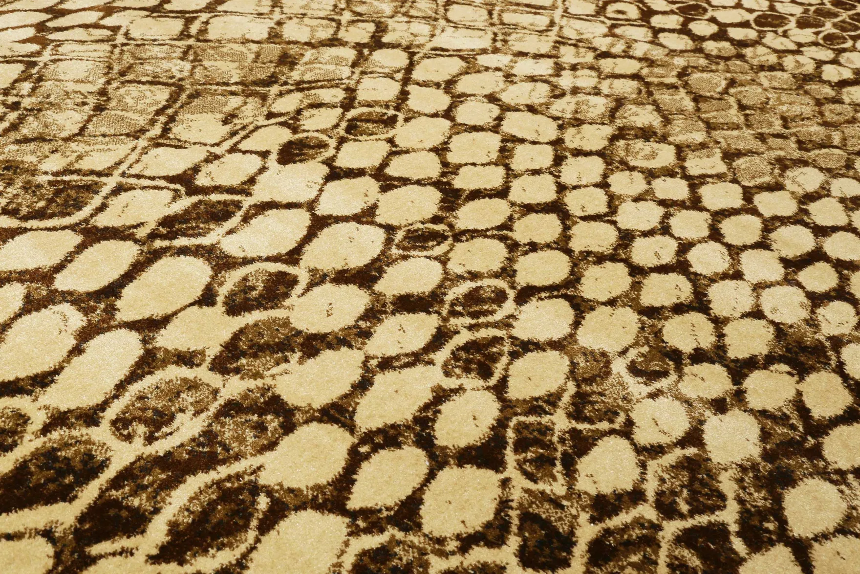 Teppich Beige Braun Kurzflor "Snake" WECONhome