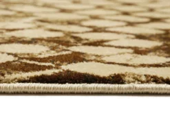 Teppich Beige Braun Kurzflor