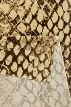 Teppich Beige Braun Kurzflor
