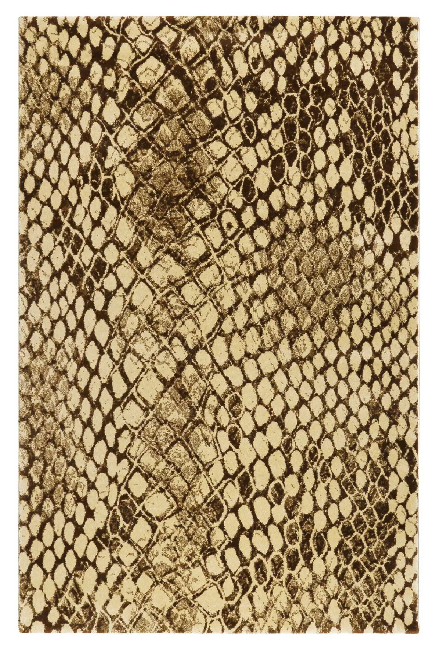 Teppich Beige Braun Kurzflor "Snake" WECONhome