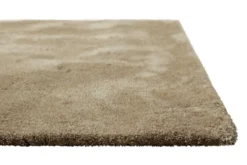 Teppich Beige Braun meliert Hochflor 