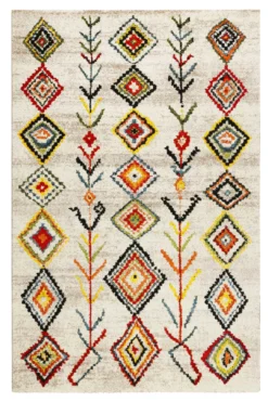Teppich Beige Bunt Kurzflor