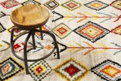 Teppich Beige Bunt Kurzflor