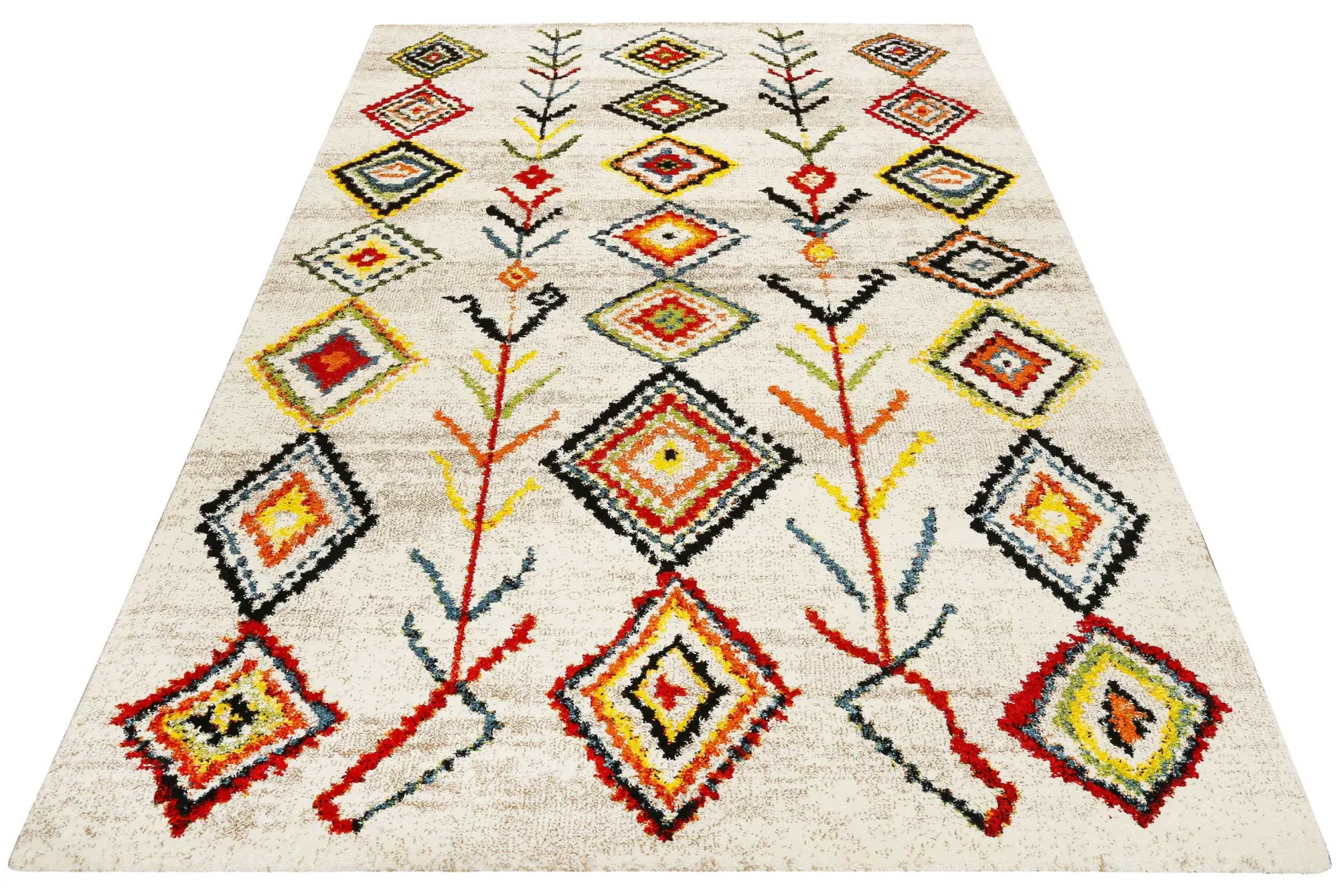 Teppich Beige Bunt Kurzflor "Medina & Colorful Marrakesh" WECONhome