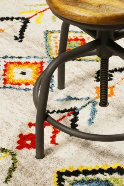 Teppich Beige Bunt Kurzflor