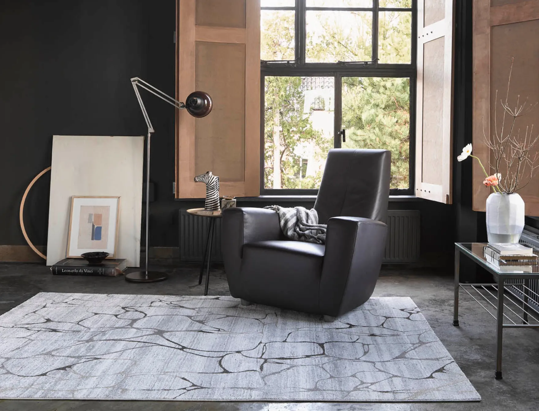 Teppich beige grau = greige "Solo Fields" WECONhome