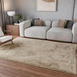 Teppich Beige Hochflor sehr kuschelig & flauschig "Parma" Homie Living