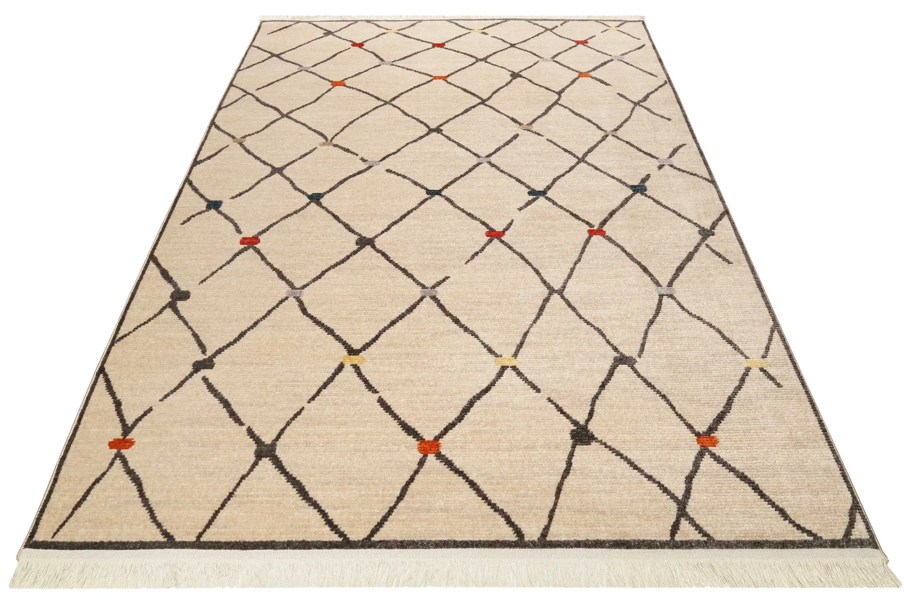 Teppich Beige Kurzflor B-Ware "Marché Bonsecours" WECONhome