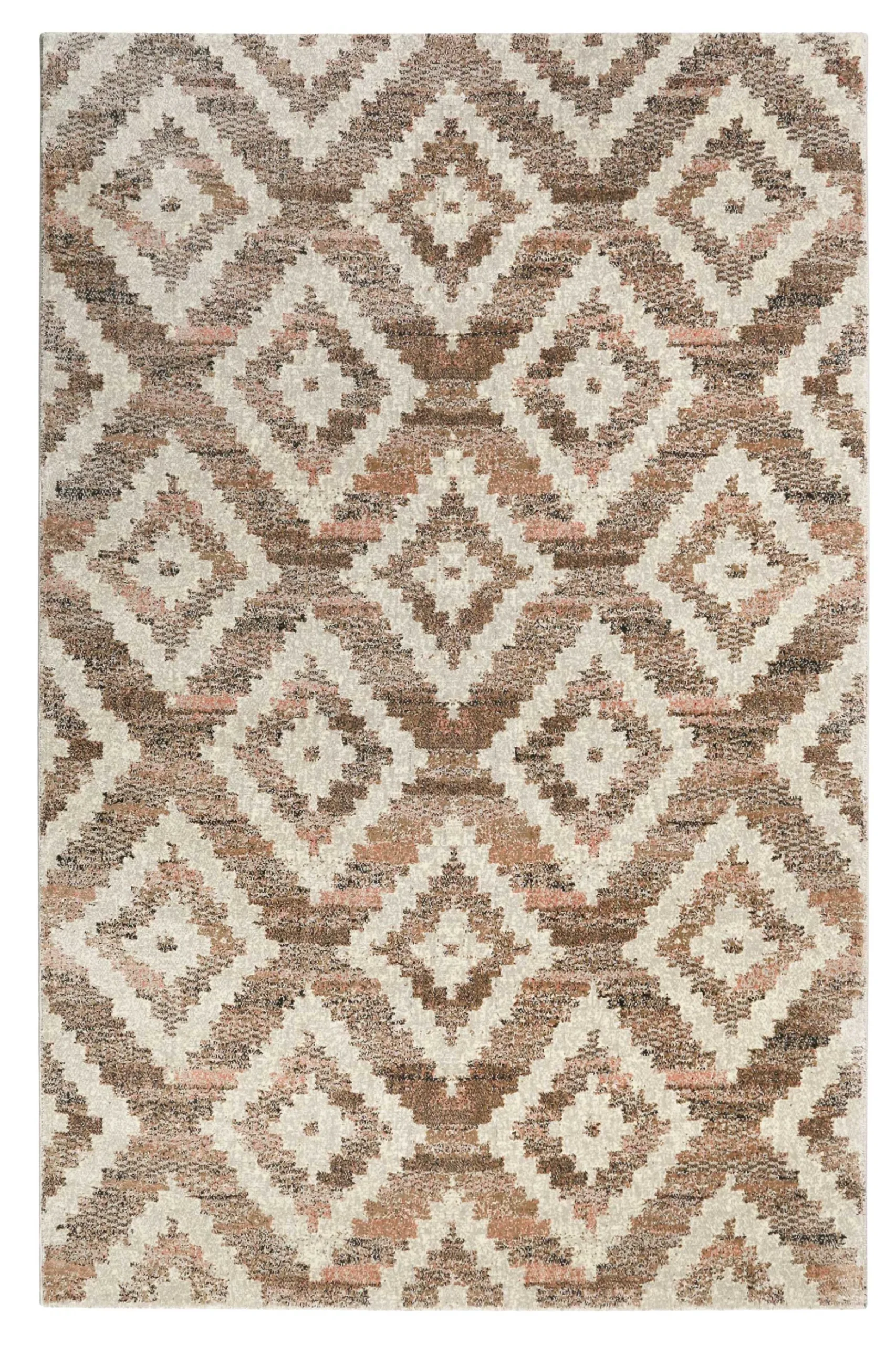Teppich Beige Rosa Braun Kurzflor "Passion 2.0" WECONhome