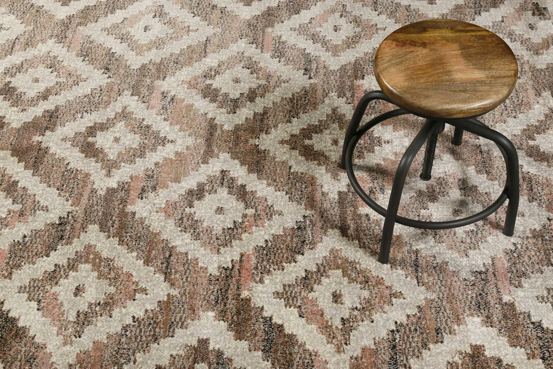 Teppich Beige Rosa Braun Kurzflor "Passion 2.0" WECONhome