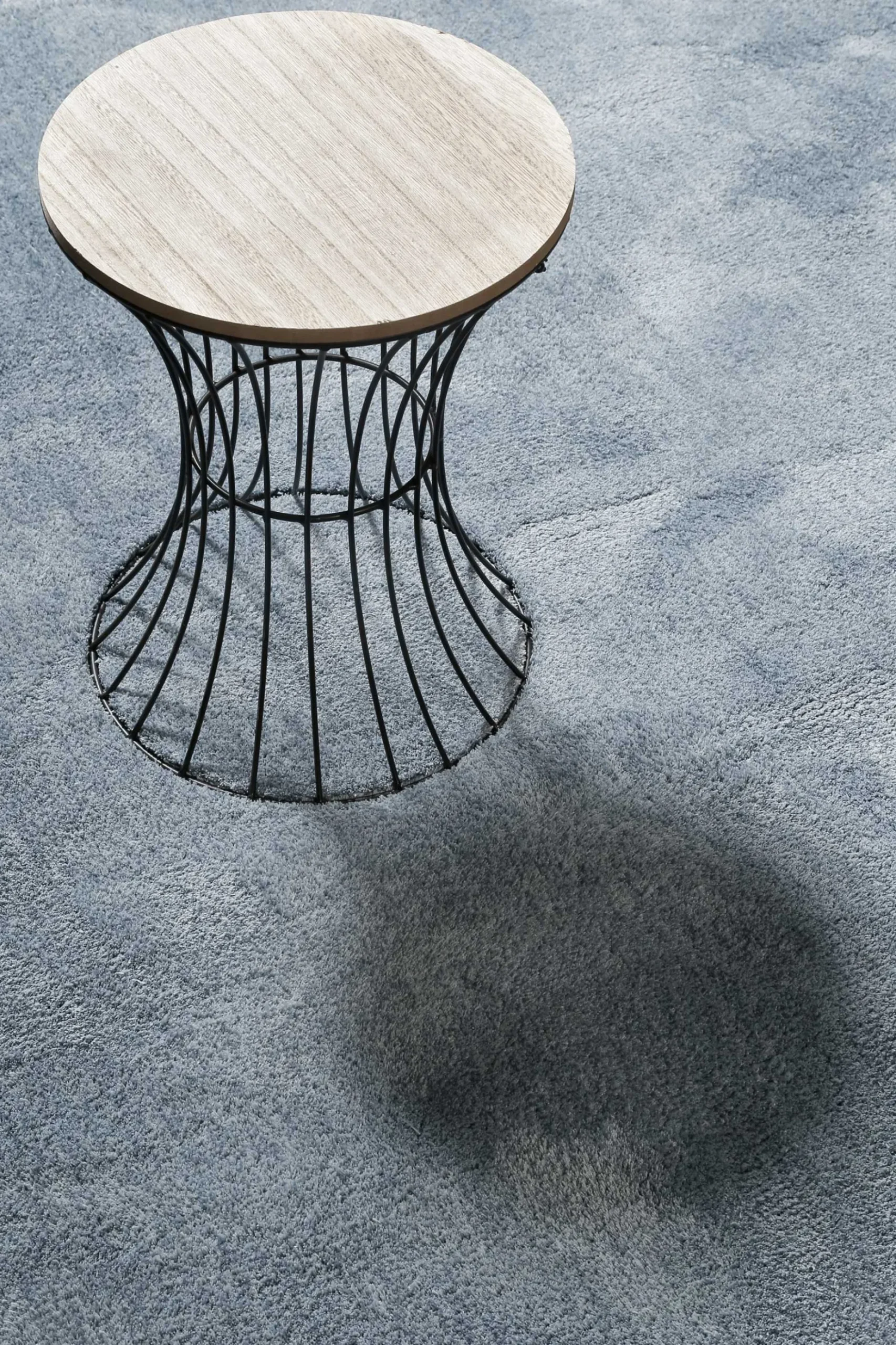 Teppich Blau Grau Hochflor "Sienna" Homie Living