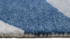 Teppich Blau Kurzflor 