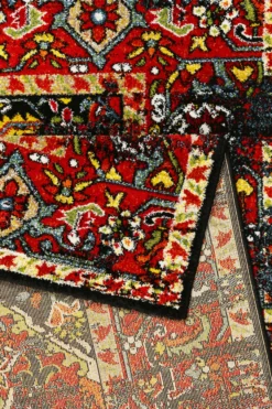 Teppich Blau Rot Kurzflor "Heritage" WECONhome