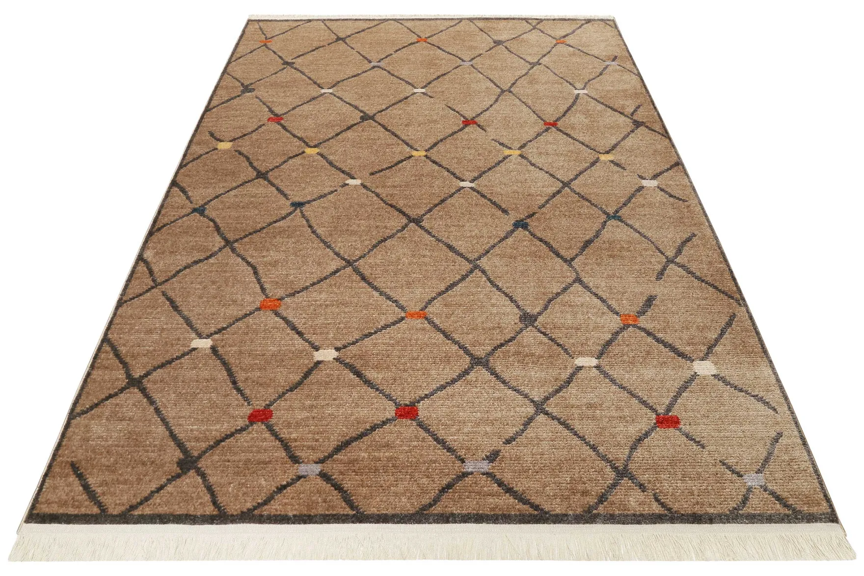 Teppich Braun Kurzflor B-Ware "Marché Bonsecours" WECONhome