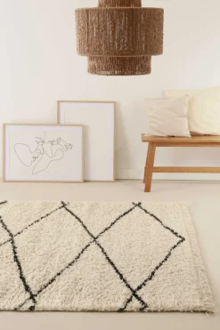 Teppich Creme Beige im Berber Style 