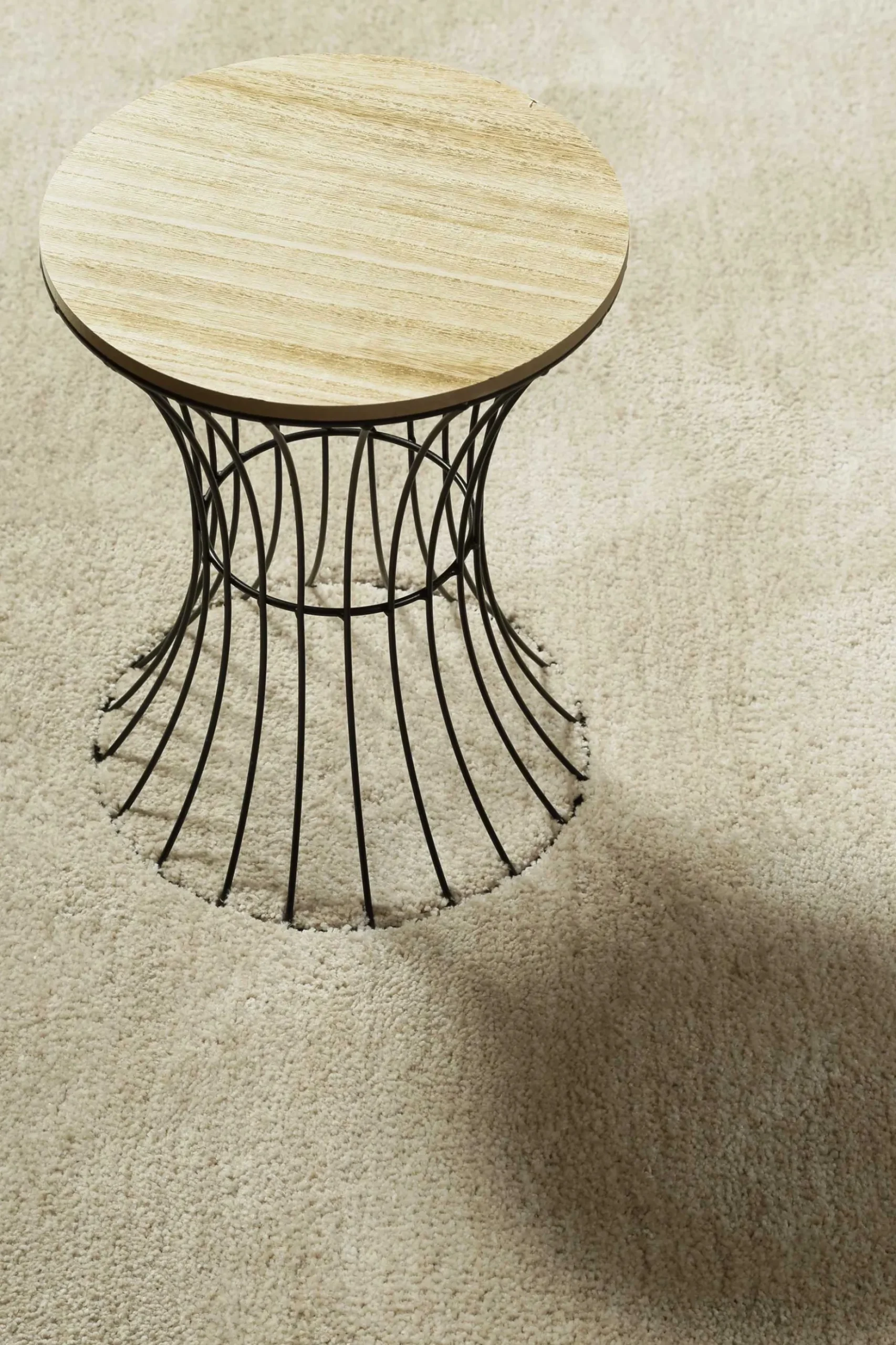 Teppich Creme Beige meliert Hochflor "Pisa" Homie Living