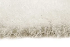 Teppich Creme Weiß glänzend Hochflor 