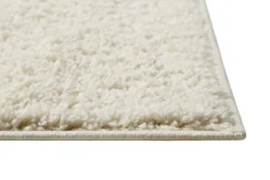 Teppich Creme Weiß Hochflor 
