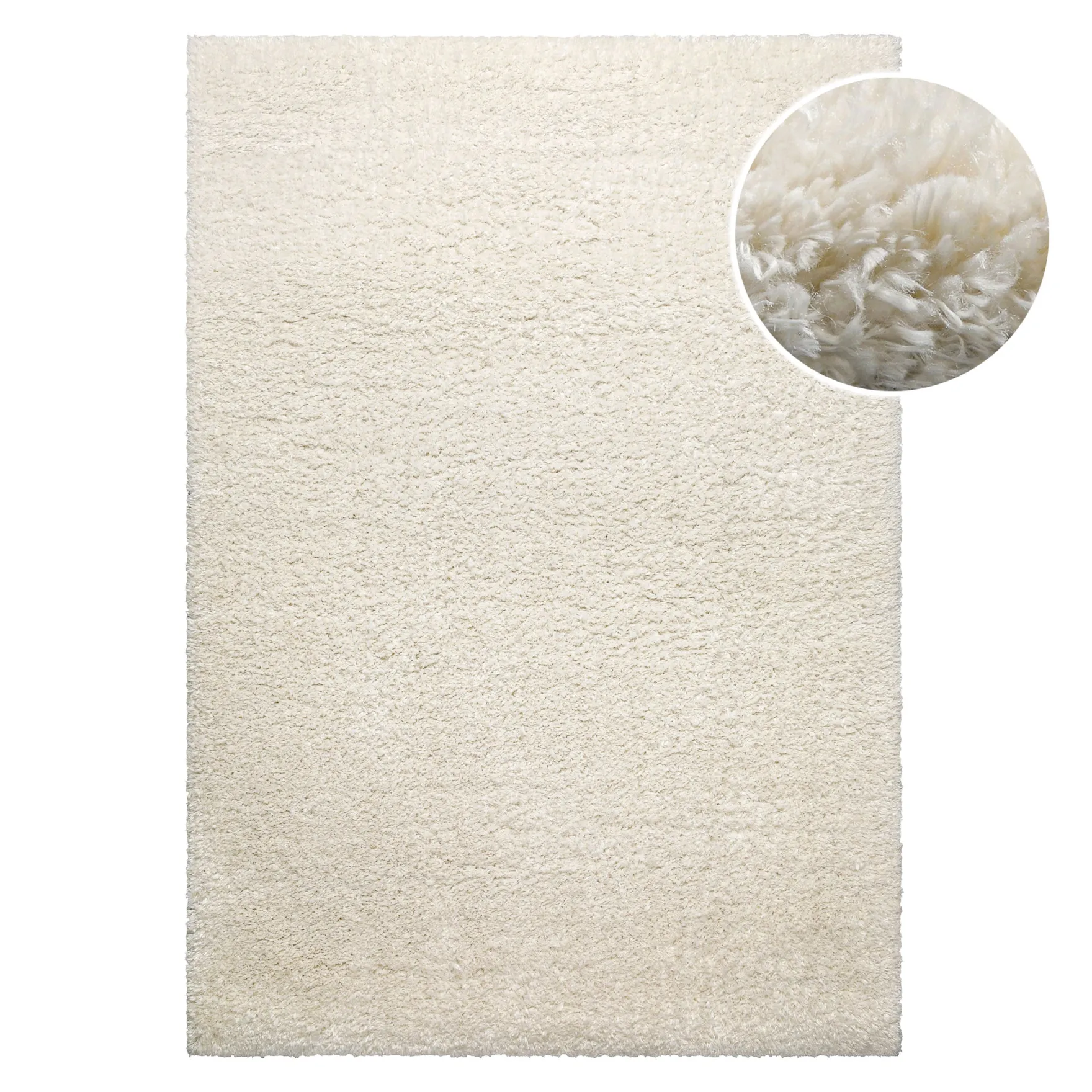 Teppich Creme Weiß Hochflor sehr kuschelig & flauschig "Parma" Homie Living