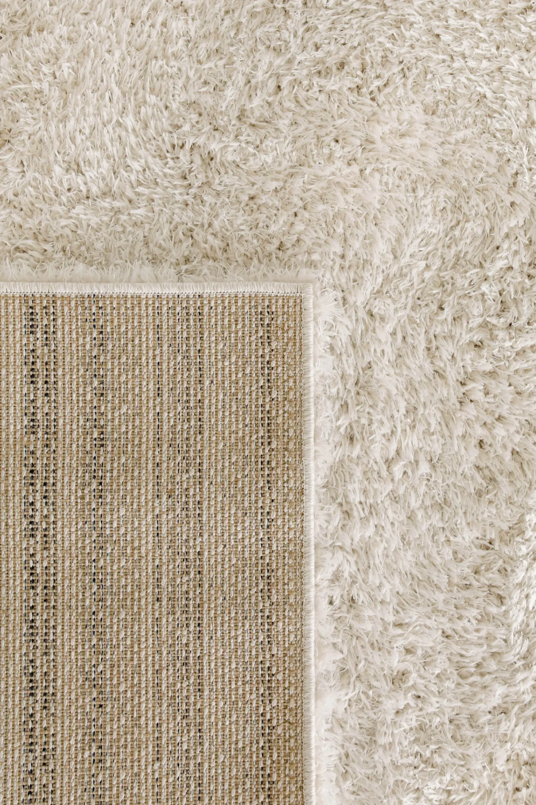 Teppich Creme Weiß Hochflor sehr kuschelig & flauschig "Parma" Homie Living
