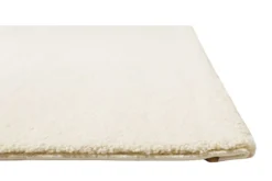 Teppich Creme Weiß Kurzflor