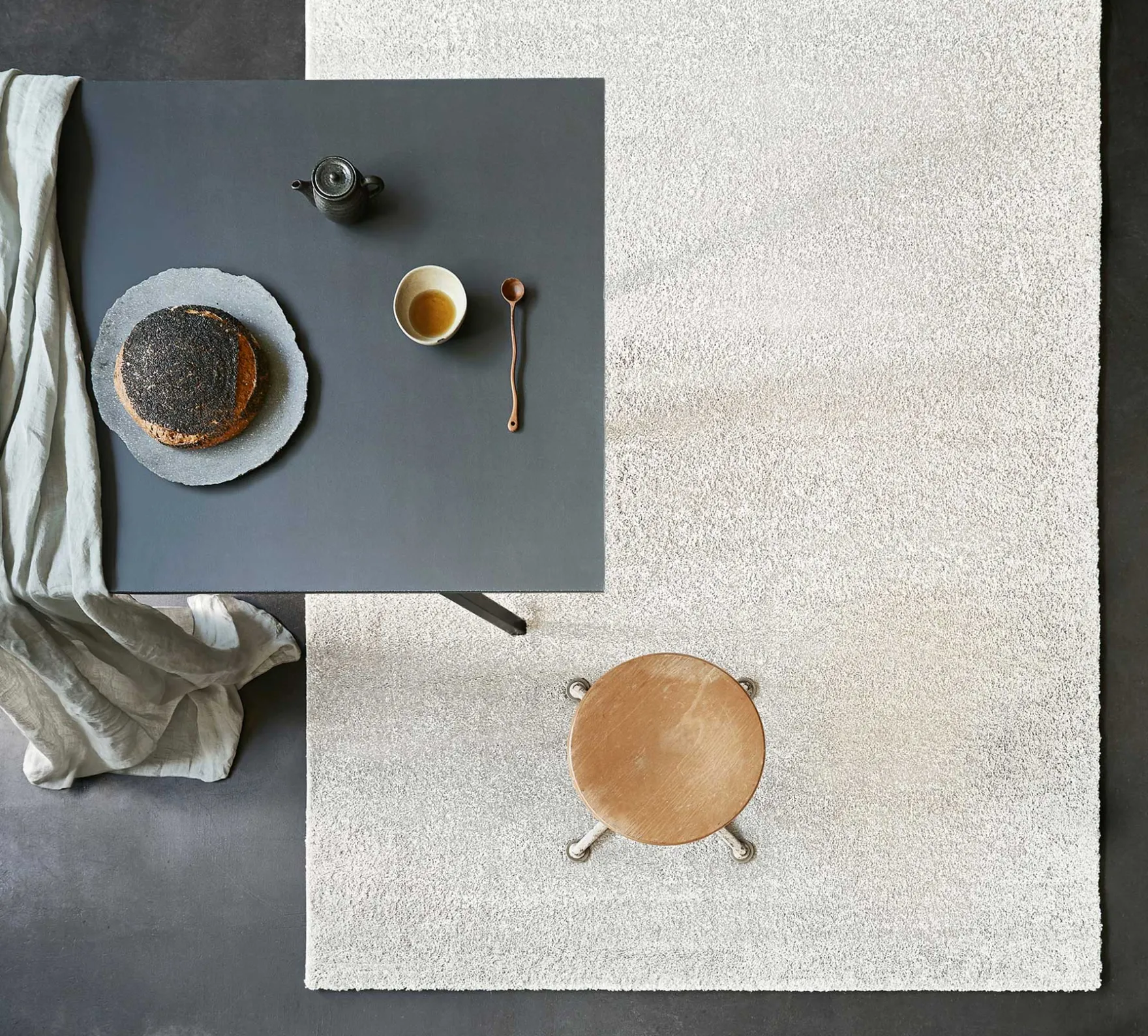 Teppich Creme Weiß Kurzflor "Tilda" WECONhome Basics