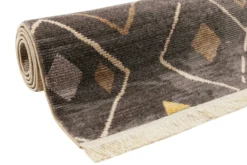 Teppich Dunkelgrau Bunt Kurzflor B-Ware 