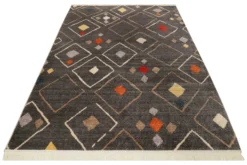 Teppich Dunkelgrau Bunt Kurzflor B-Ware 