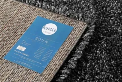 Teppich Dunkelgrau meliert Hochflor