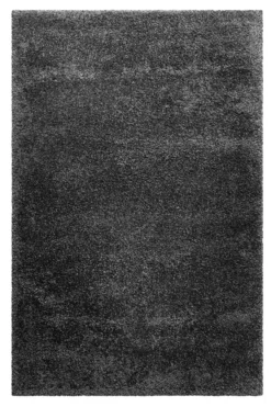 Teppich Dunkelgrau meliert Hochflor