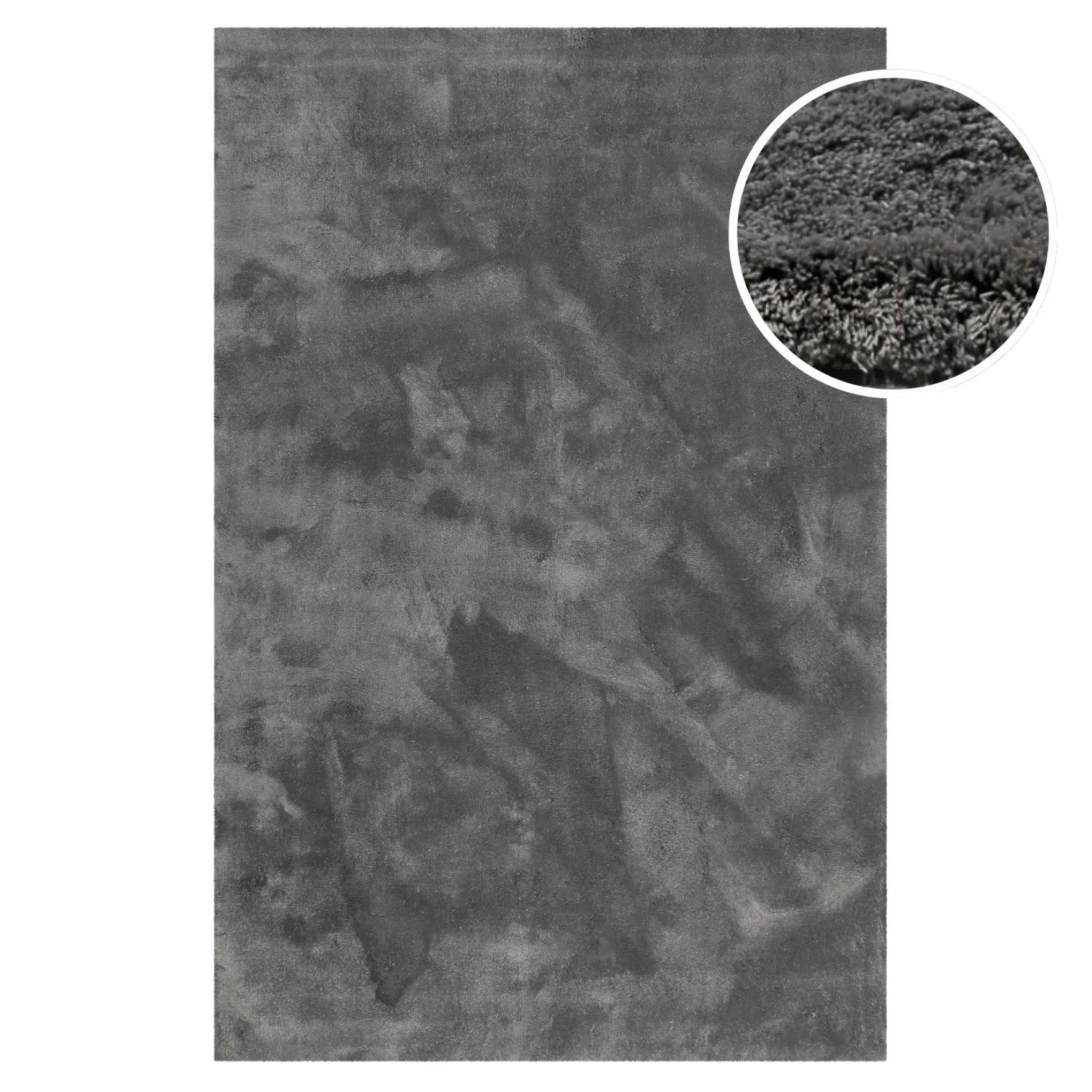 Teppich Grau Anthrazit Hochflor "Vanessa" WECONhome Basics