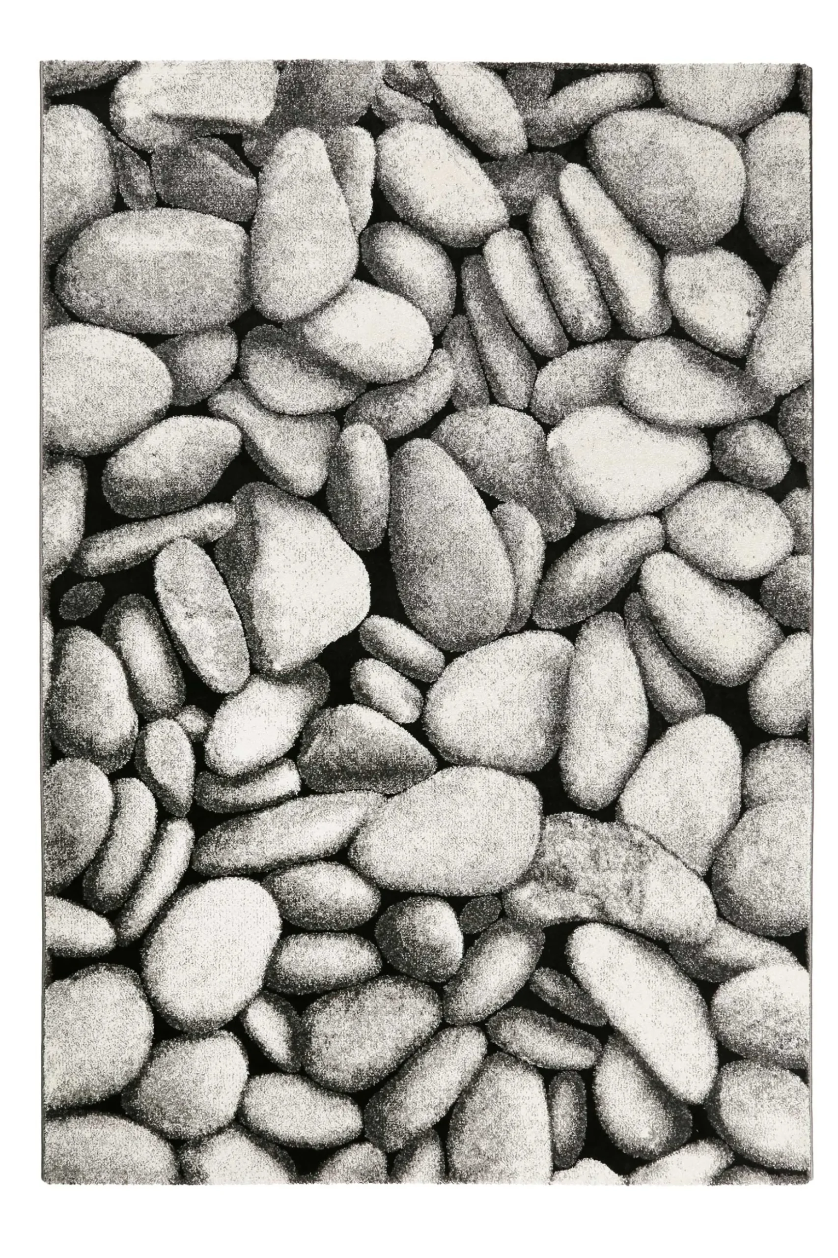 Teppich Grau Anthrazit Kurzflor "Stony Island" WECONhome