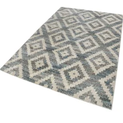 Teppich Grau Blau Beige Kurzflor "Passion 2.0" WECONhome