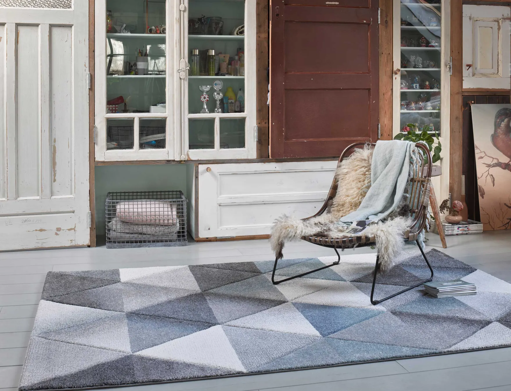 Teppich Grau Blau "Lighthouse" WECONhome