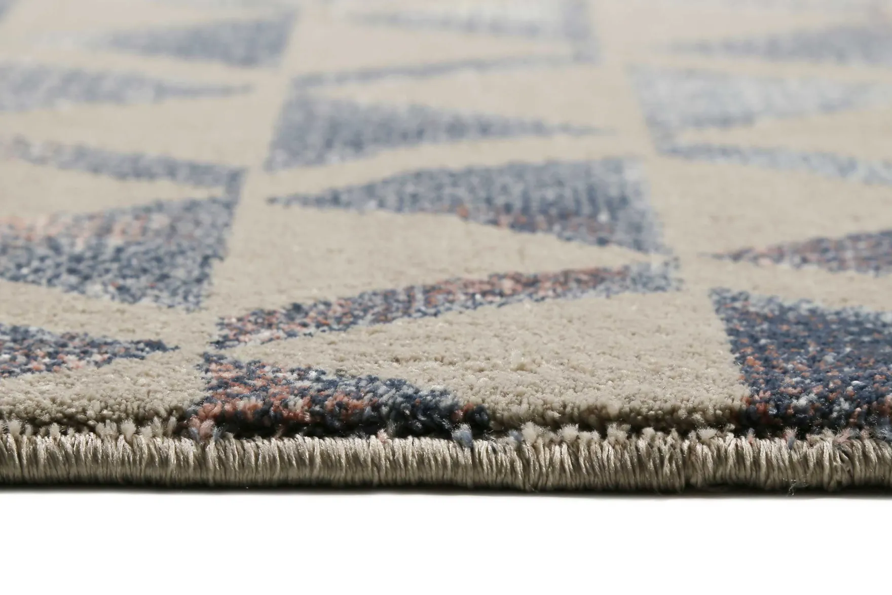 Teppich Grau Blau Rosa Kurzflor "Pearl 2.0" WECONhome