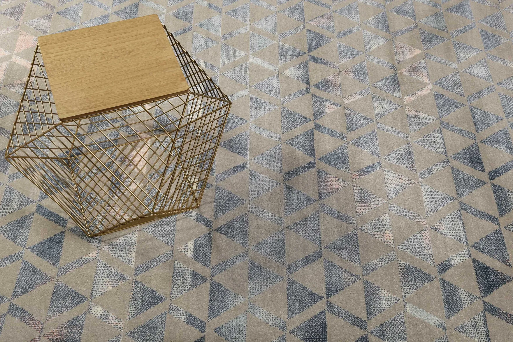 Teppich Grau Blau Rosa Kurzflor "Pearl 2.0" WECONhome