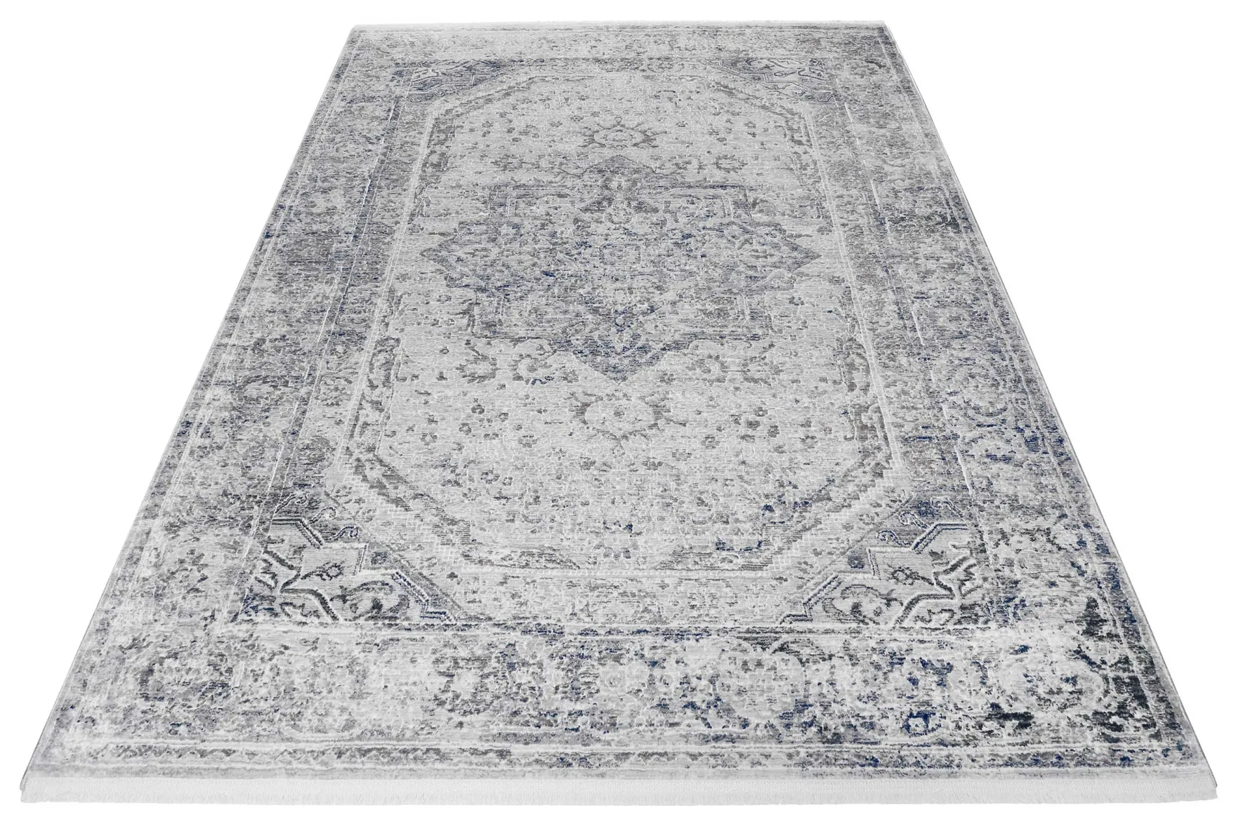 Teppich Grau Blau Vintage Kurzflor "SoHo Touch" WECONhome
