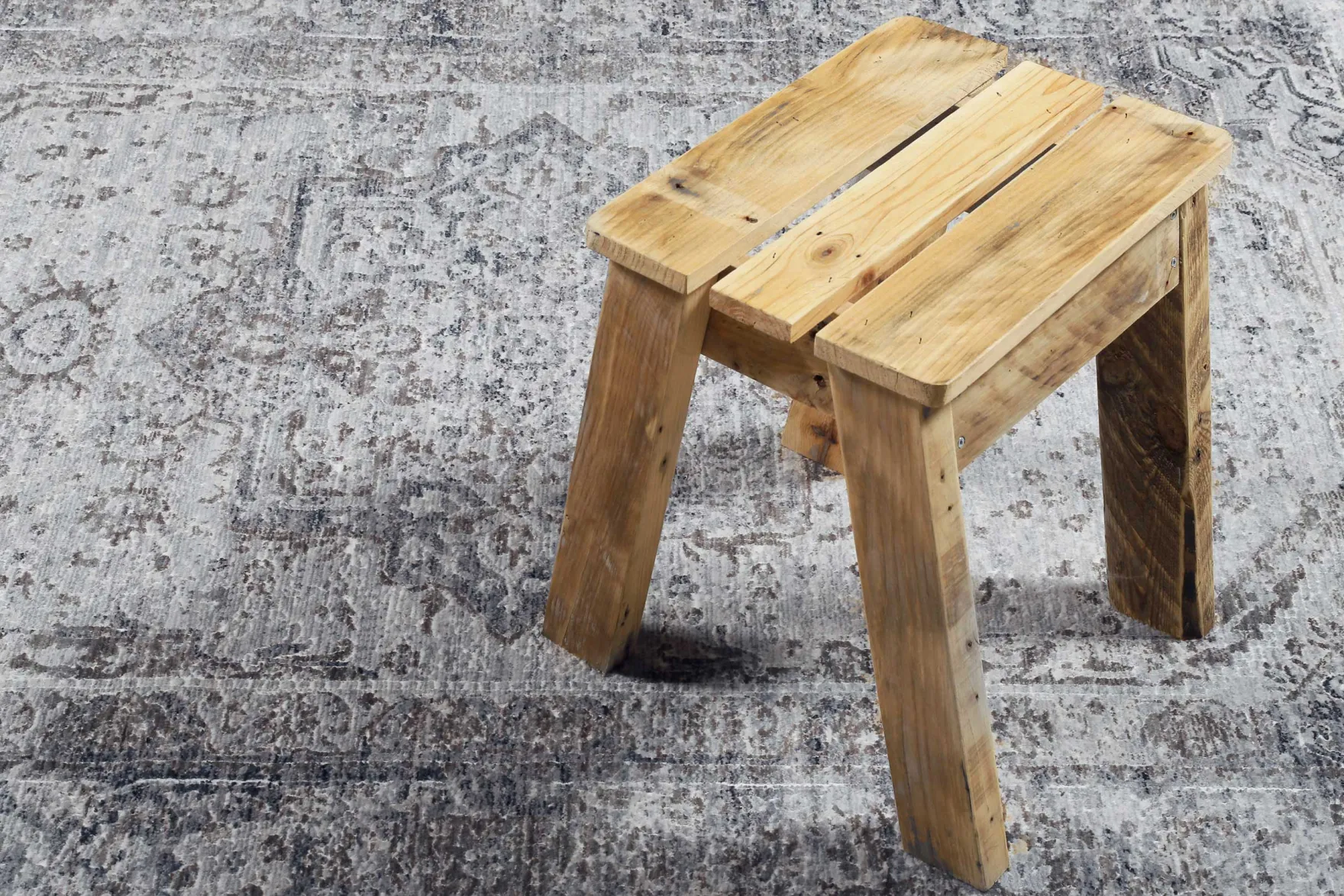 Teppich Grau Blau Vintage Kurzflor "SoHo Touch" WECONhome