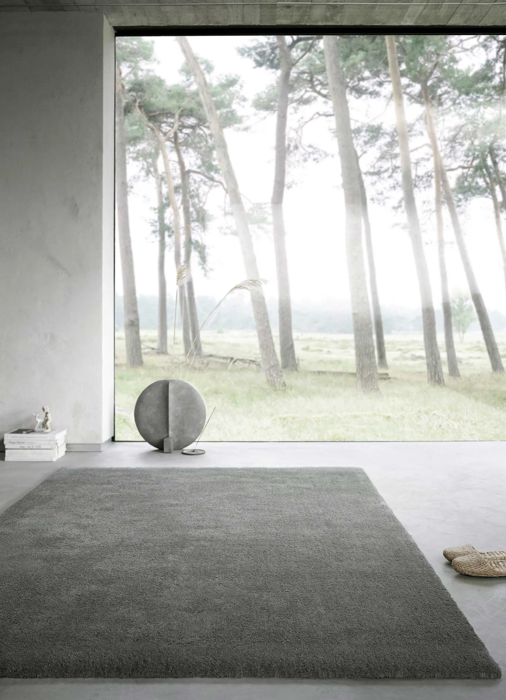 Teppich Grau Hochflor "Emilia" WECONhome Basics