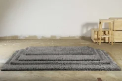 Teppich Grau Hochflor sehr kuschelig & flauschig
